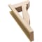 Ekena Millwork 5 1/2-in W x 12-in D x 24-in H Funston Slat Rough Cedar Woodgrain TimberThane Outlooker, Primed Tan OUTUR055X12X24FST24RCPR - alternate 3